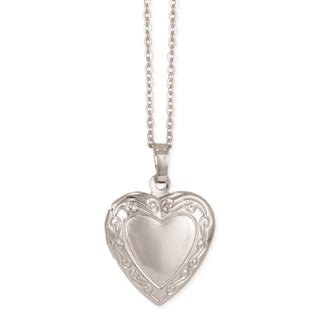 Silver Heart Locket Necklace