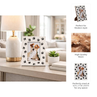 Resin Wood Paw Prints Photo Frame