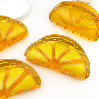 Orange Slice Claw Clip