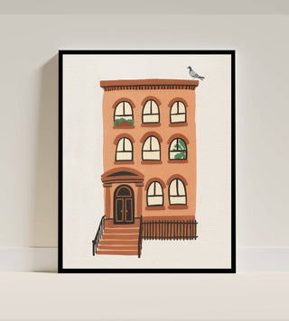 New York Brownstone Print