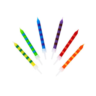 Striped Multicolor Birthday Candles