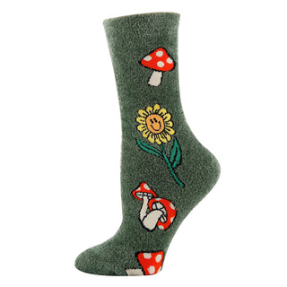 Mushroom Fields | Women's Fuzzy Pattern Warm Socks