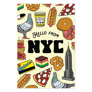 Hello From NYC Postcard
