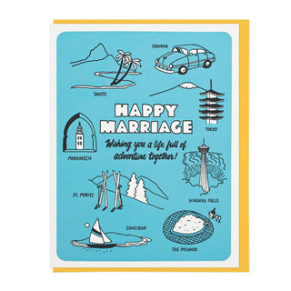 Happy Marriage Adventure Greeting Card