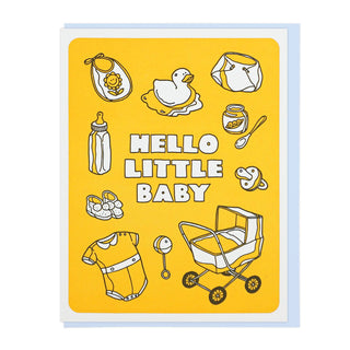 Hello Little Baby Greeting Card