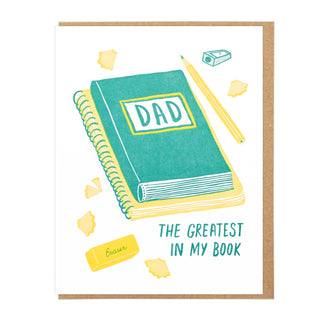 Greatest Dad In My Book Greeting Card