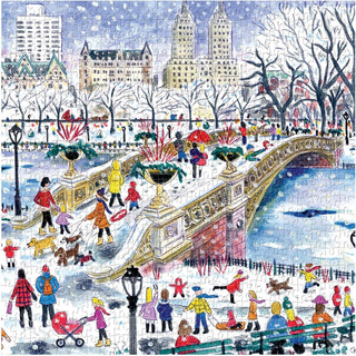 Bow Bridge In Central Park Winter Puzzle