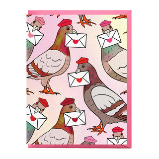 Pigeon Love Letters Valentine's Day Card