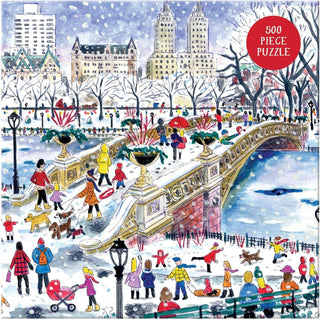 Bow Bridge In Central Park Winter Puzzle