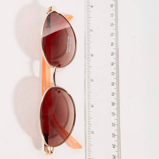 Slim Metal Oval Sunglasses
