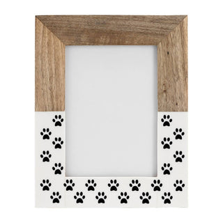 Paw Print Wood Photo Frame