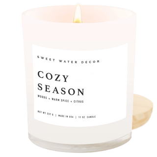 Cozy Season Candle White Jar