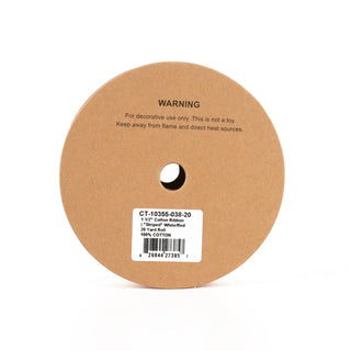 Striped" White/Red Cotton Ribbon