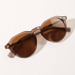 Semi-Transparent Round Frame Fashion Sunglasses