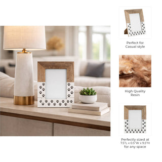 Paw Print Wood Photo Frame