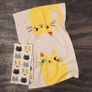 Meow Meow Cats Kitchen Towels