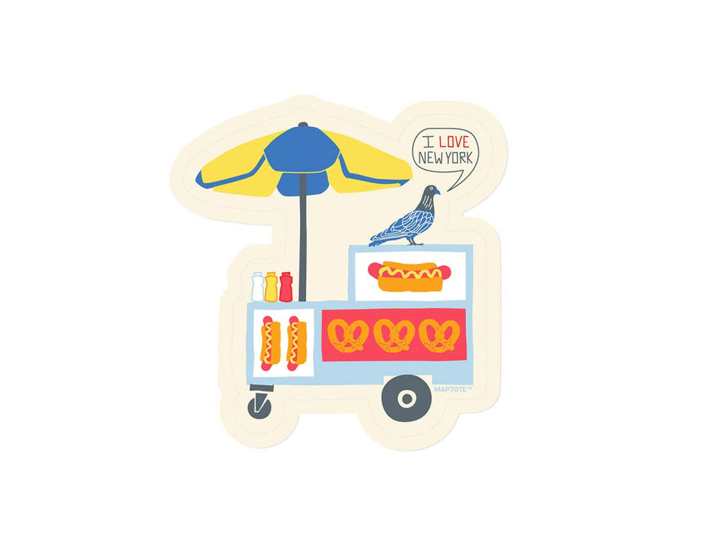 New York City Food Cart & Pigeon Sticker – Little Hippie
