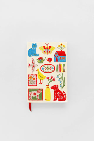 Scandinavian Icons Embroidered Journal