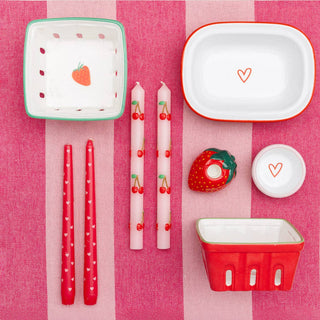 Heart Taper Dinner Candles