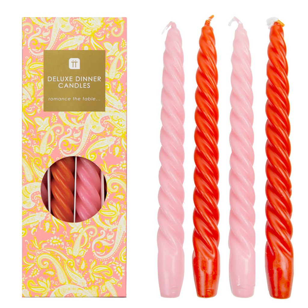 Orange and Pink Spiral Dinner Candles – Little Hippie
