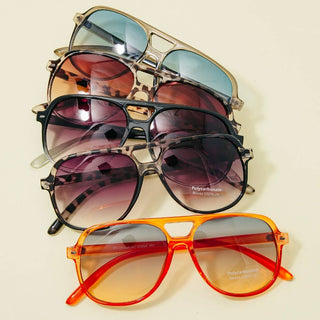 Retro Gradient Pilot Style Sunglasses