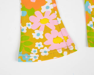 Sixties Floral Bell Bottoms Leggings