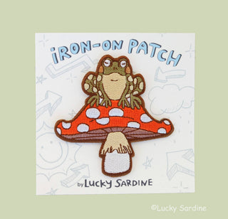Toad & Mushroom Embroidered Iron-On Patch