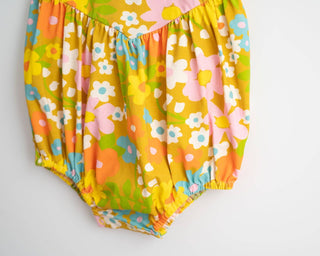 Baby Flutter Romper in Sixties Wild Blooms One Piece