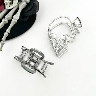 Metal Skull Claw Clip