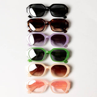 Women's Hexagonal Frame Sunglasses