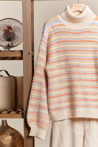 Turtle Neck Striped Sweater