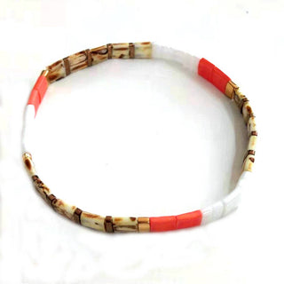 Boho Turquoise Tile Bead Bracelet