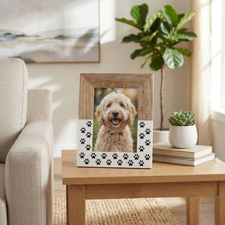 Paw Print Wood Photo Frame