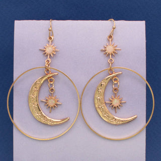 Celestial Dreams Moon Earrings