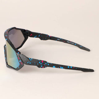 Multicolor Frame Tinted Lenses Sport Sunglasses