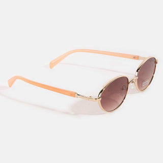 Slim Metal Oval Sunglasses