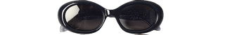 Oval Shape Glitter Sunglasses