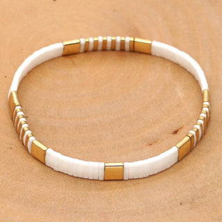 Boho Turquoise Tile Bead Bracelet