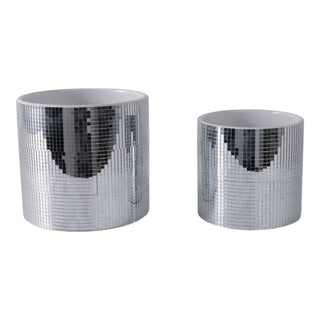 Disco Mirror Ceramic Planter