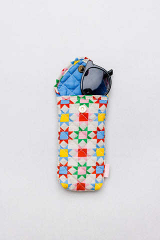 Quilted Blocks Sunglass Case