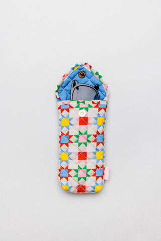 Quilted Blocks Sunglass Case