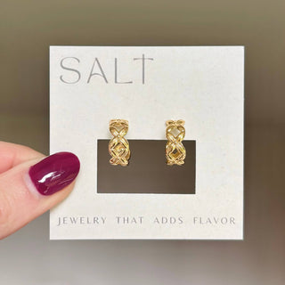 Stud Post Hoop Earrings