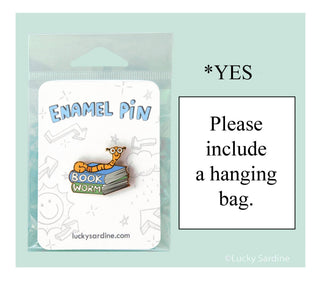 Book Worm Enamel Pin