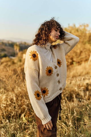 Sunflower V Neck Cardigan