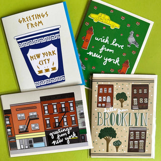 New York City Street Scene Greeting Card