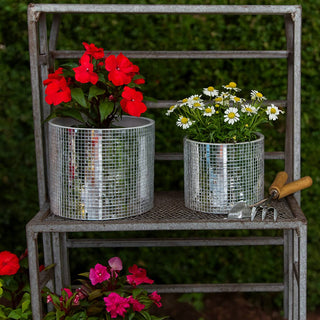 Disco Mirror Ceramic Planter