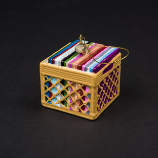 Record Crate Ornament