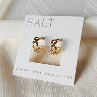 Stud Post Hoop Earrings