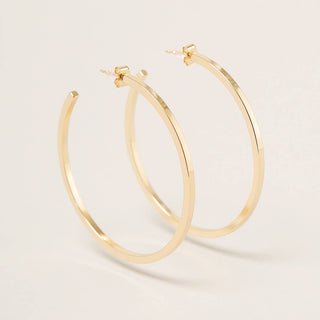 Gold Dipped Post Hoop Earrings