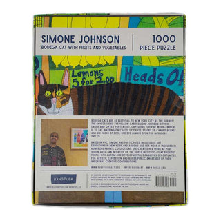 Bodega Cat with Fruits and Vegetables by Simone Johnson Puzzle